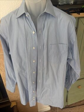 Club Room Light Blue Pinstripe Dress Shirt